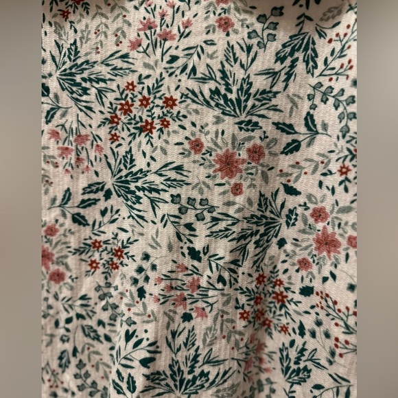 Wonder Nation Floral Fall Baby Romper with Ruffle Collar - Picture 7 of 7